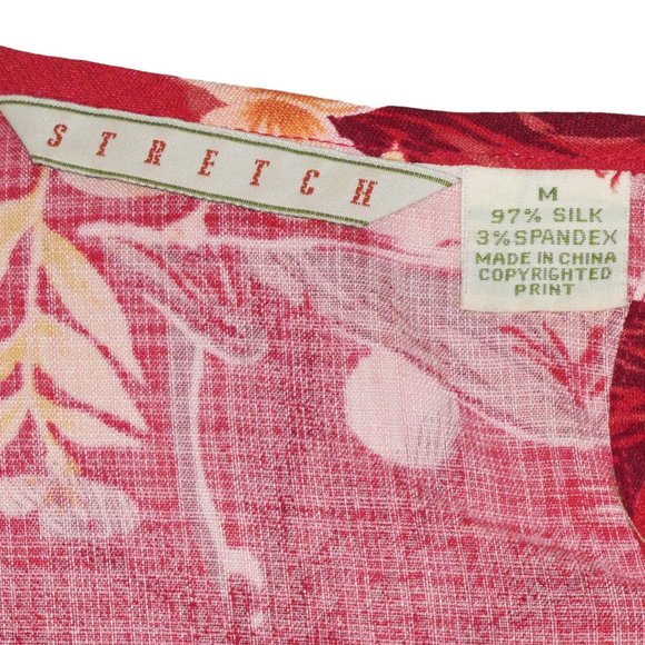 Tommy  Bahama 100% Silk  A Line Floral Dress Size M - Picture 7 of 9